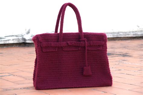 hermes crochet bag|Tribute in crochet to the Birkin bag by Hermès – SILAYAYA.